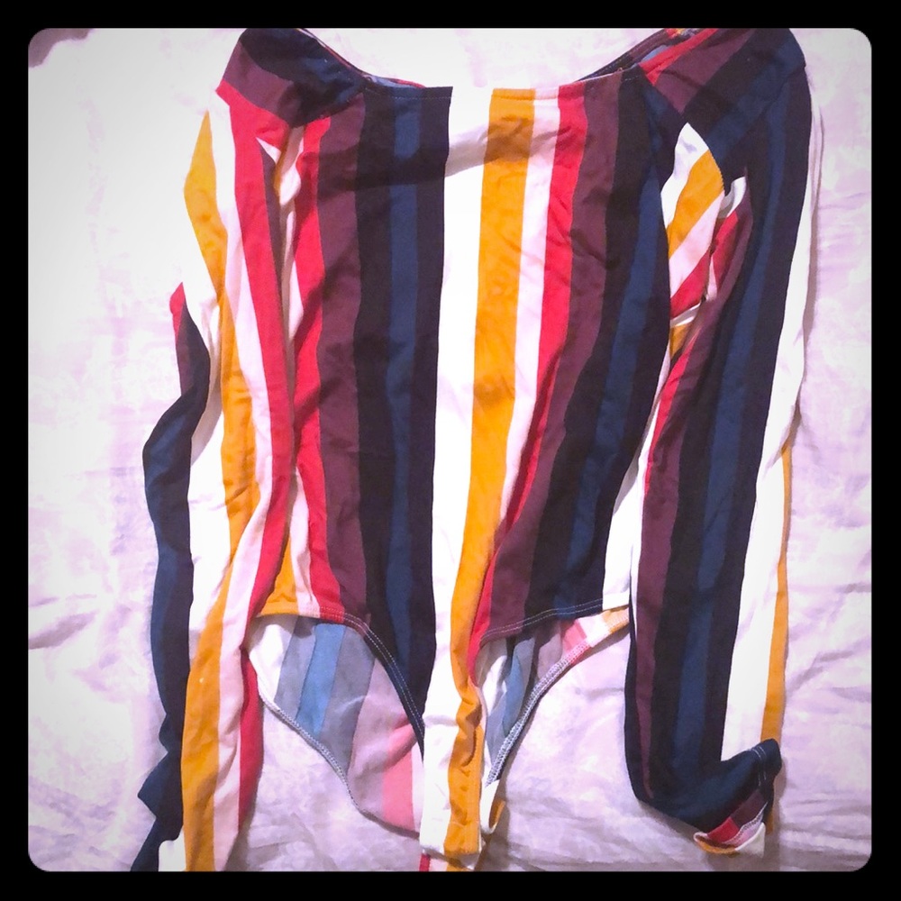 striped bodysuit